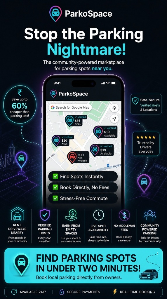 ParkoSpace - Stop the Parking Nightmare!